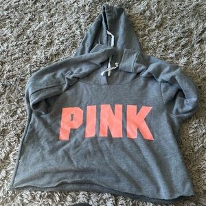 cropped victoria secret PINK hoodie